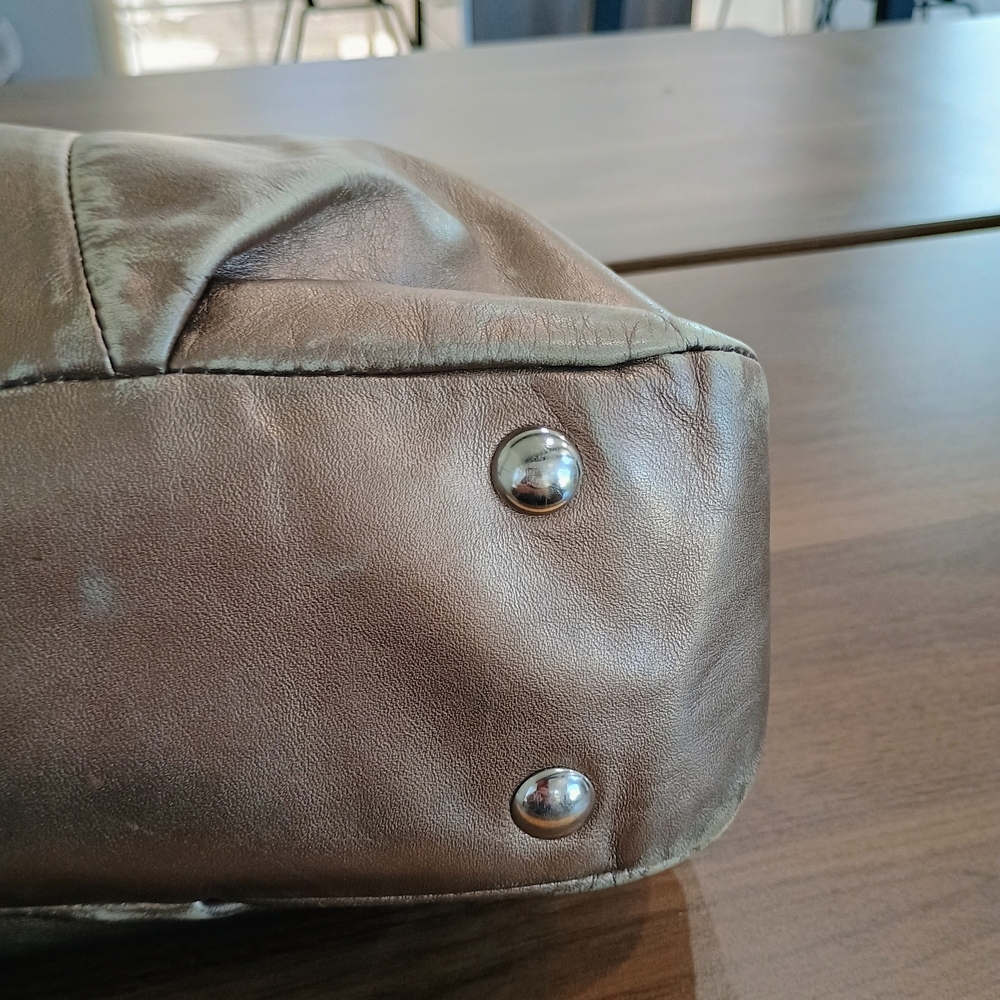 Coach Metallic Leather Tote Bag - Picture 8 of 12